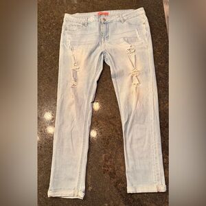 Wax Jean Light Blue Ripped Skinny Jeans